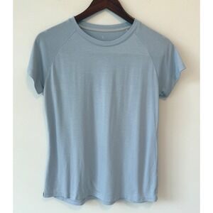 Free Fly Women's Bamboo Lightweight Short Sleeve Tee Blue Mist T-Shirt Size S